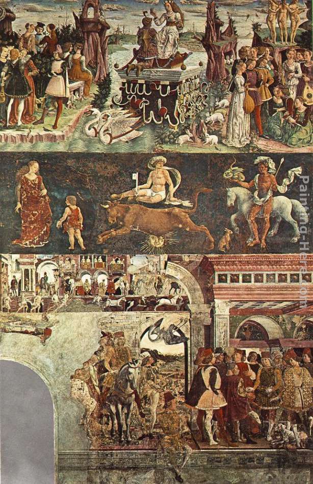 Allegory of April Triumph of Venus painting - Francesco del Cossa Allegory of April Triumph of Venus art painting